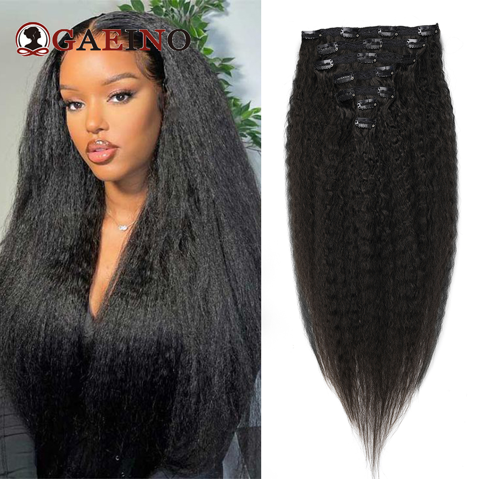 Clip In Hair Piece - Kinky Straight Clip In Hair Extensions
