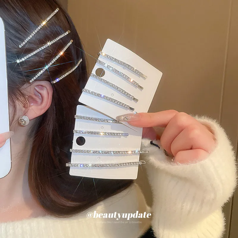 Clip In Hair Piece - 2026 Super Flash Diamond-Encrusted Side Bangs