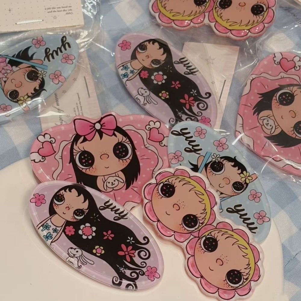 Hair Care Vegan - Cute Cartoon Big-Eyed Girl Daily Hairpin