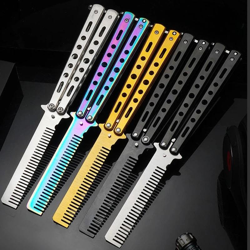 Hair Care Tools - 1Pcs Stainless Steel Practice Training Butterfly