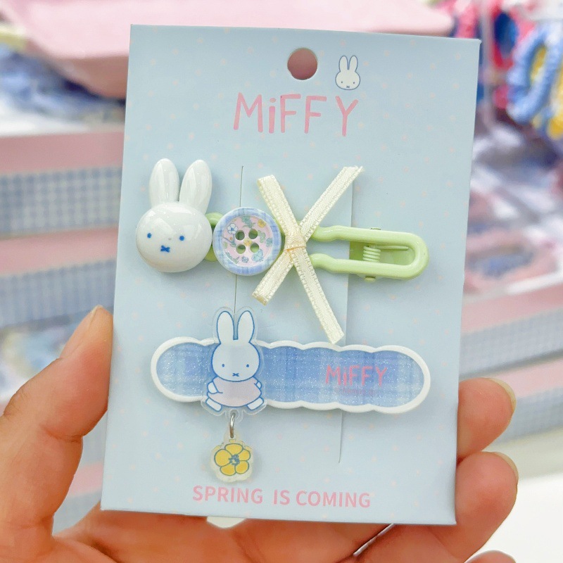 New Miffy rabbit bangs clip si - Clip In Hair Piece ulasan dan harga