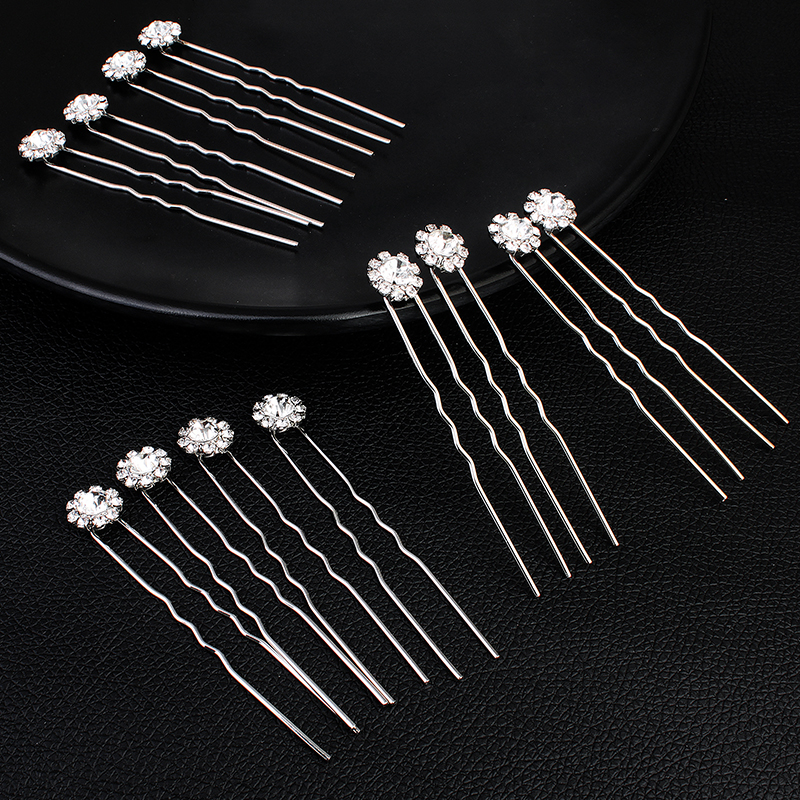 12PK/Set Fashion Rhinestone Fl - Clip In Hair Piece ulasan dan harga