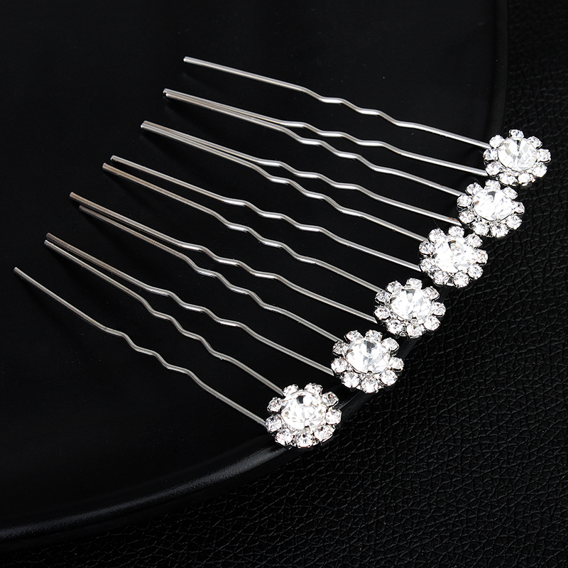 12PK/Set Fashion Rhinestone Fl - Clip In Hair Piece ulasan dan harga