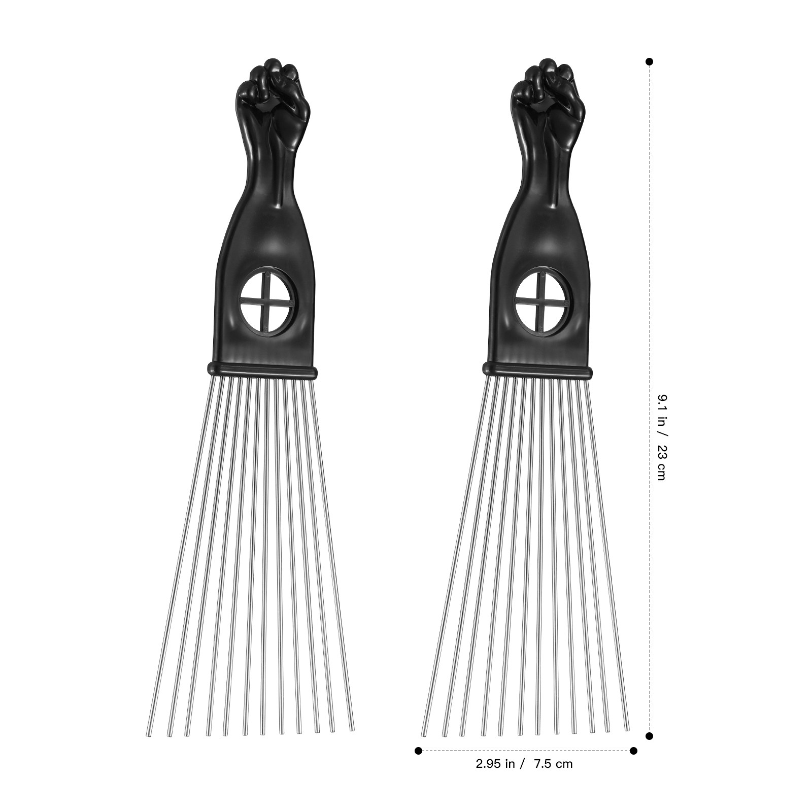 Metal Styling Pick Comb 2pcs F - Detangling Wide Comb ulasan dan harga