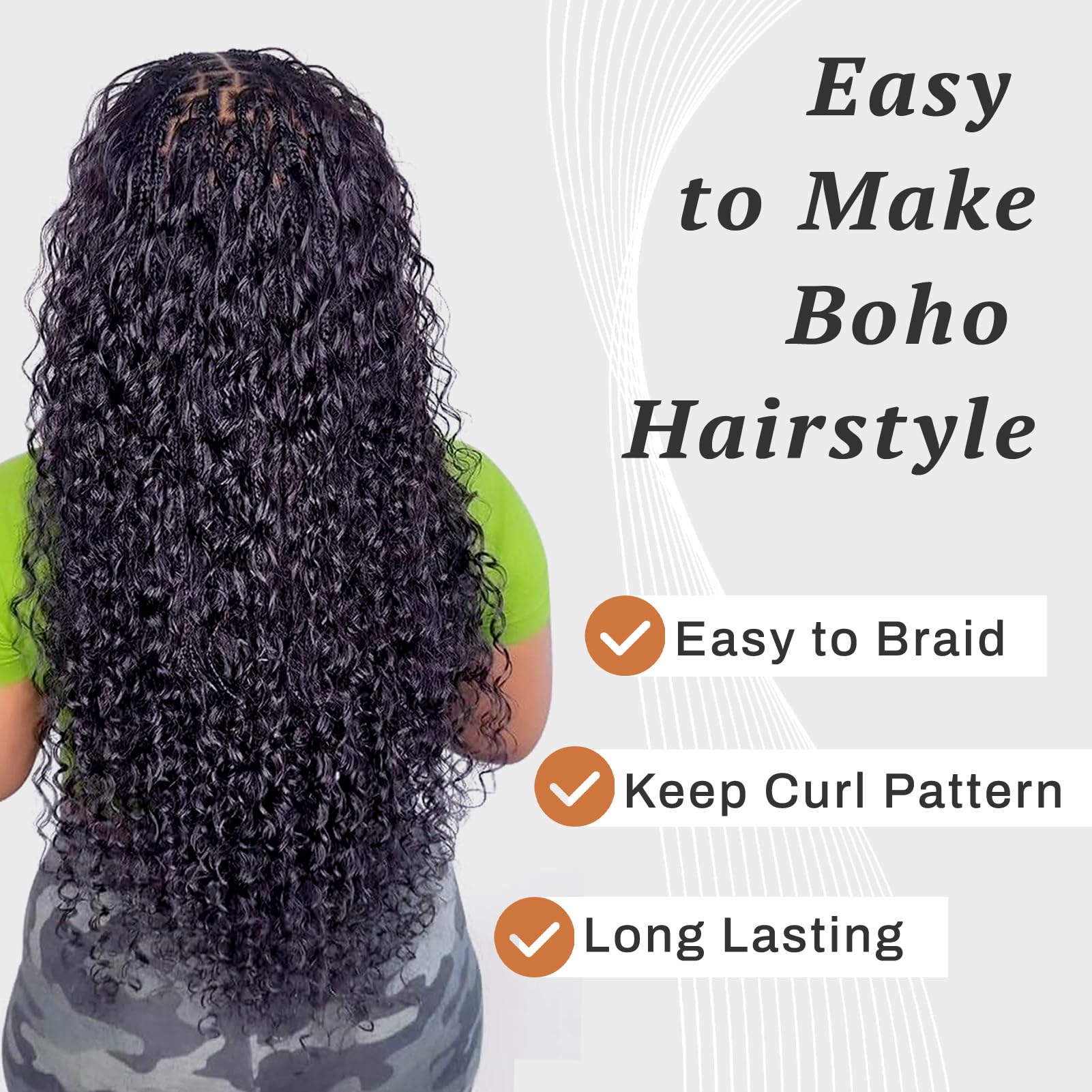 Deep Wave Bulk Hair for Braidi - Hair Care Wavy Hair ulasan dan harga