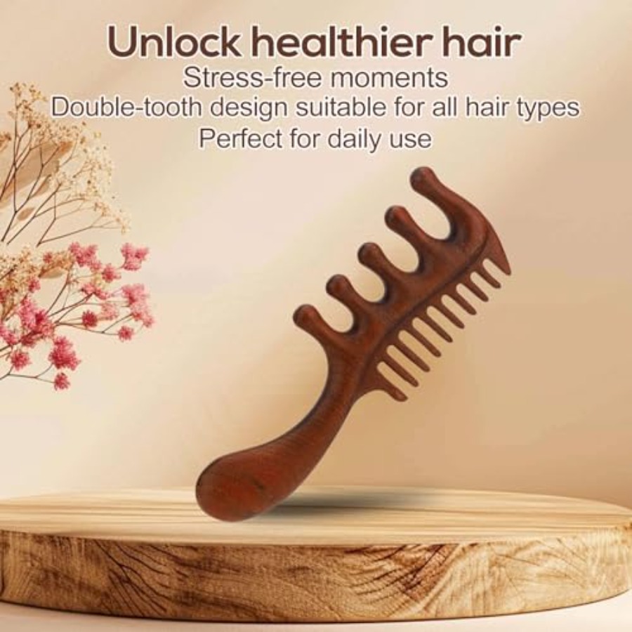 Scraping Massage Comb, Wooden  - Hair Care Gift ulasan dan harga