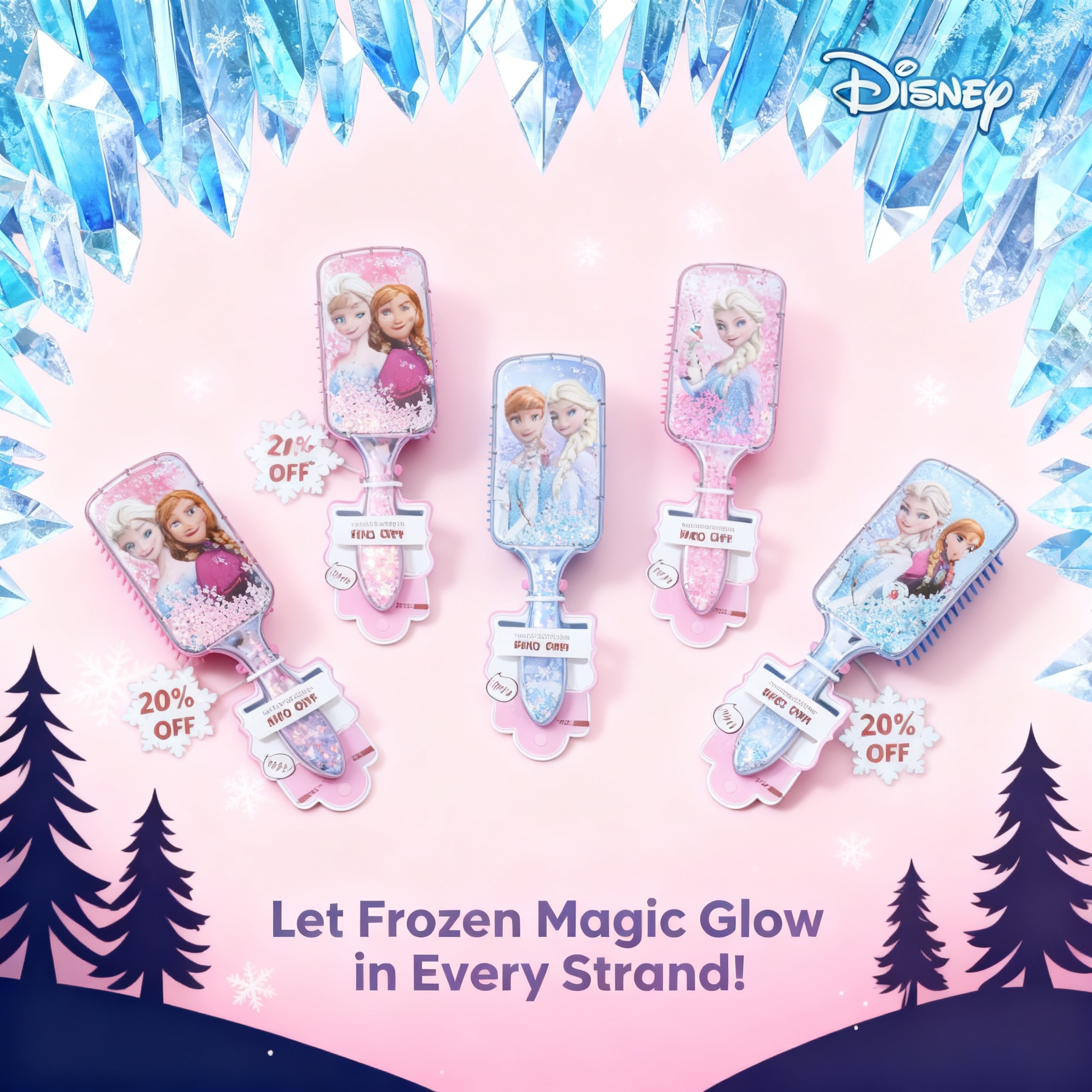 Frozen Elsa Minnie Mickey Mous - Hair Care Tools ulasan dan harga