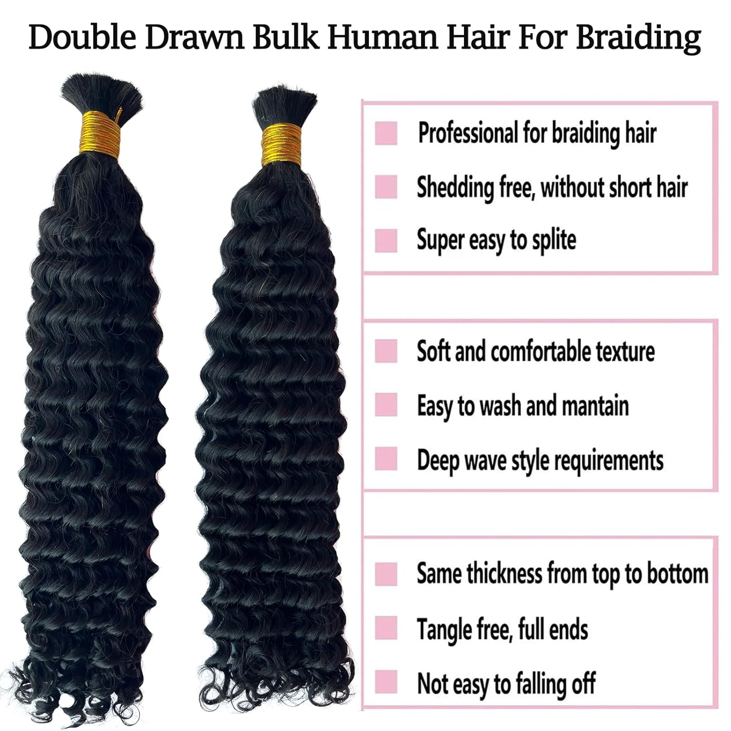 Human Braiding Hair for Boho B - Hair Care Wavy Hair ulasan dan harga