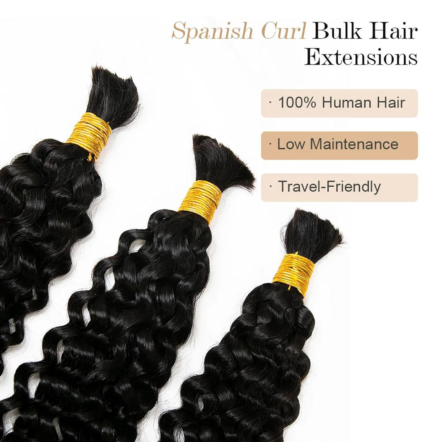Human Braiding Hair for Boho B - Hair Care Wavy Hair ulasan dan harga