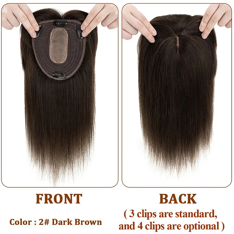 Silk Base Top Women Topper Cli - Clip In Hair Piece ulasan dan harga