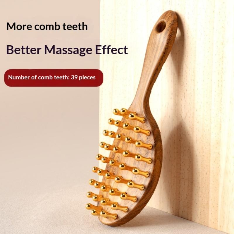 1PCS  Head Copper Tooth Massag - Detangling Wide Comb ulasan dan harga