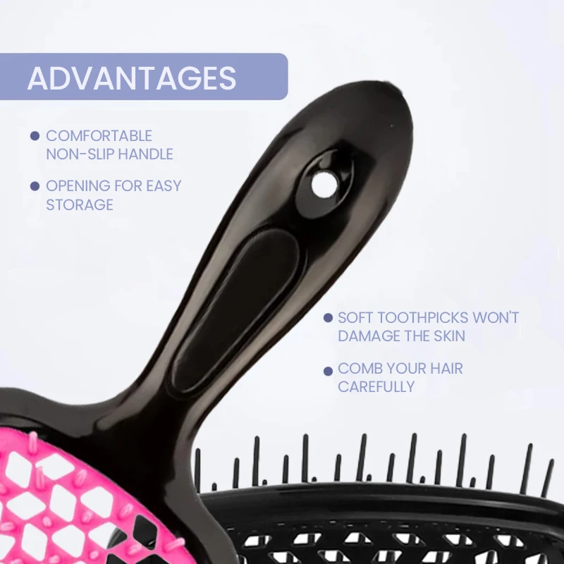 2-Pack Scalp Massage Brushes - - Detangling Wide Comb ulasan dan harga