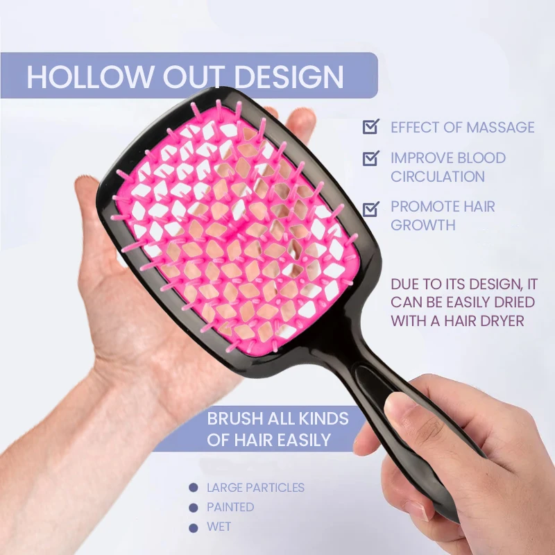 2-Pack Scalp Massage Brushes - - Detangling Wide Comb ulasan dan harga