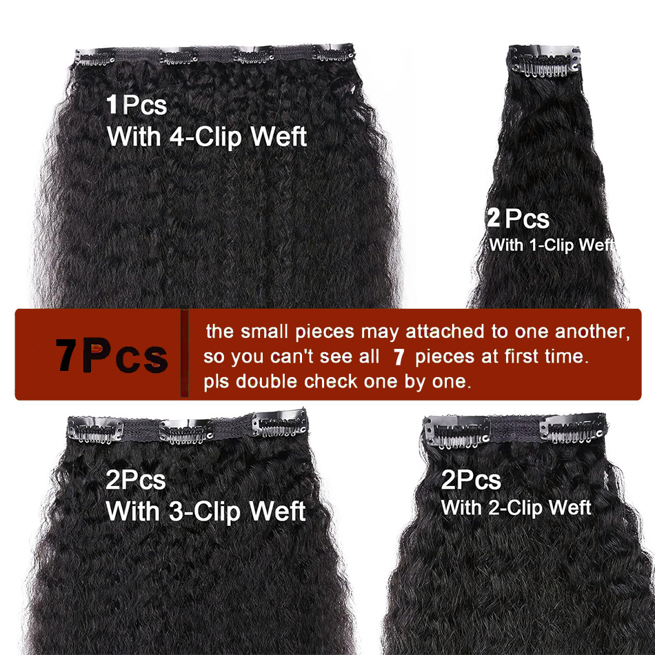 Kinky Straight Clip In Hair Ex - Clip In Hair Piece ulasan dan harga
