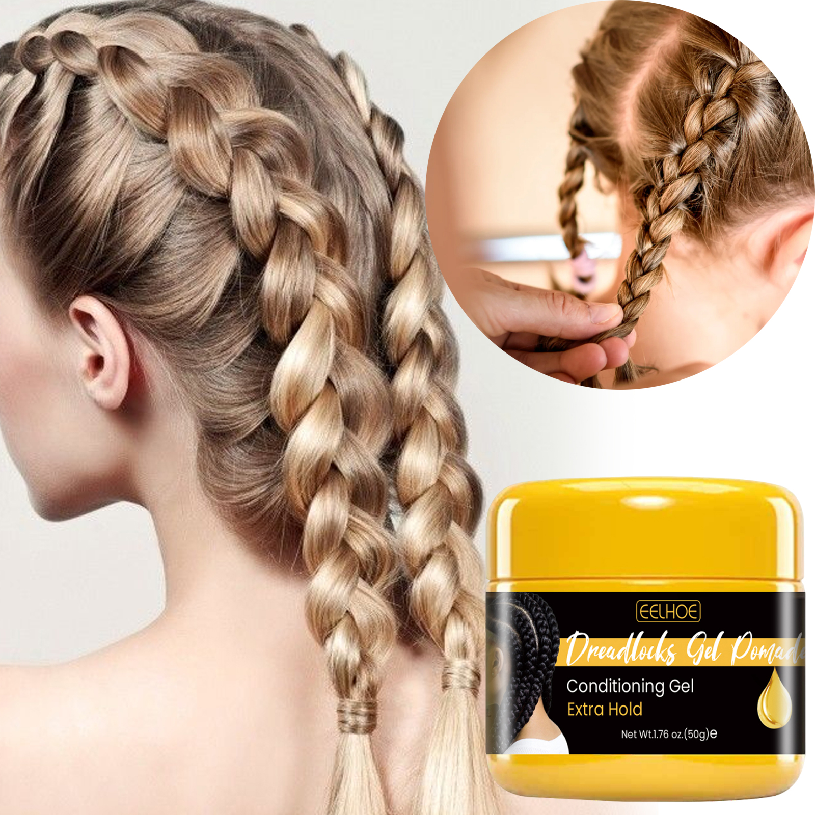 50g Hair Braiding Gel Styling  - Edge Control Gel ulasan dan harga