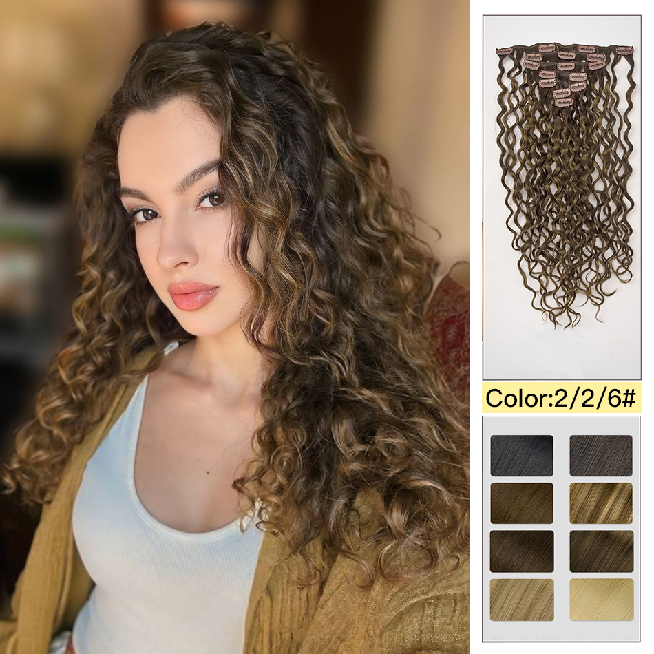 Yelo Curly Clip in Hair Extens - Clip In Hair Piece ulasan dan harga