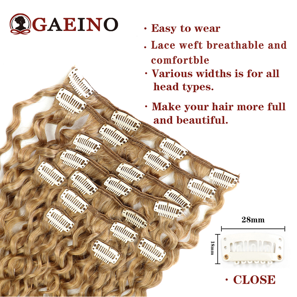 Water Wave Clip In Hair Extens - Clip In Hair Piece ulasan dan harga