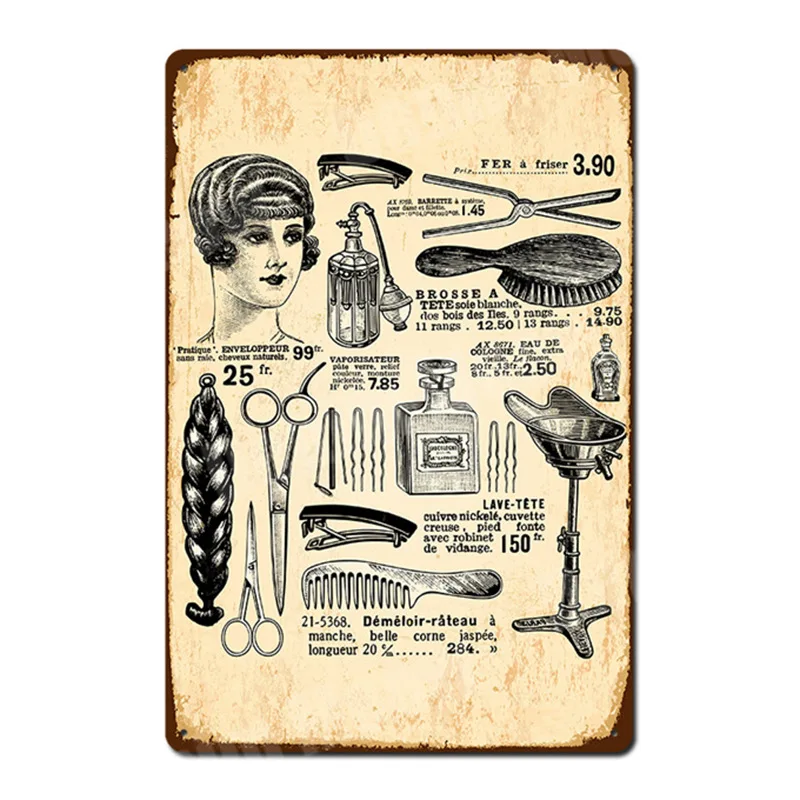 Vintage Metal Tin Signs, Hairc - Hair Care Gift ulasan dan harga