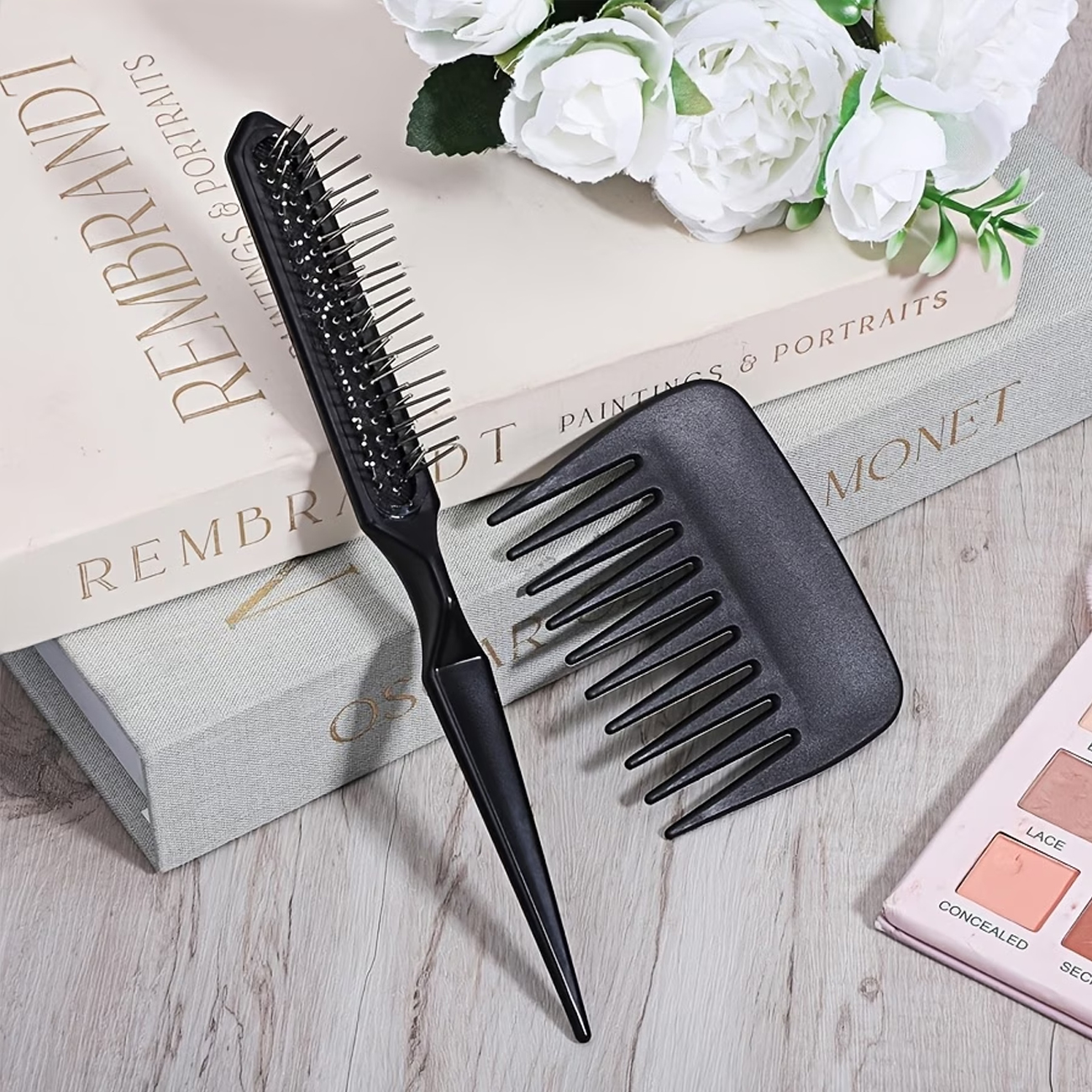 2pcs Small Wide Tooth Comb Set - Hair Care Wavy Hair ulasan dan harga