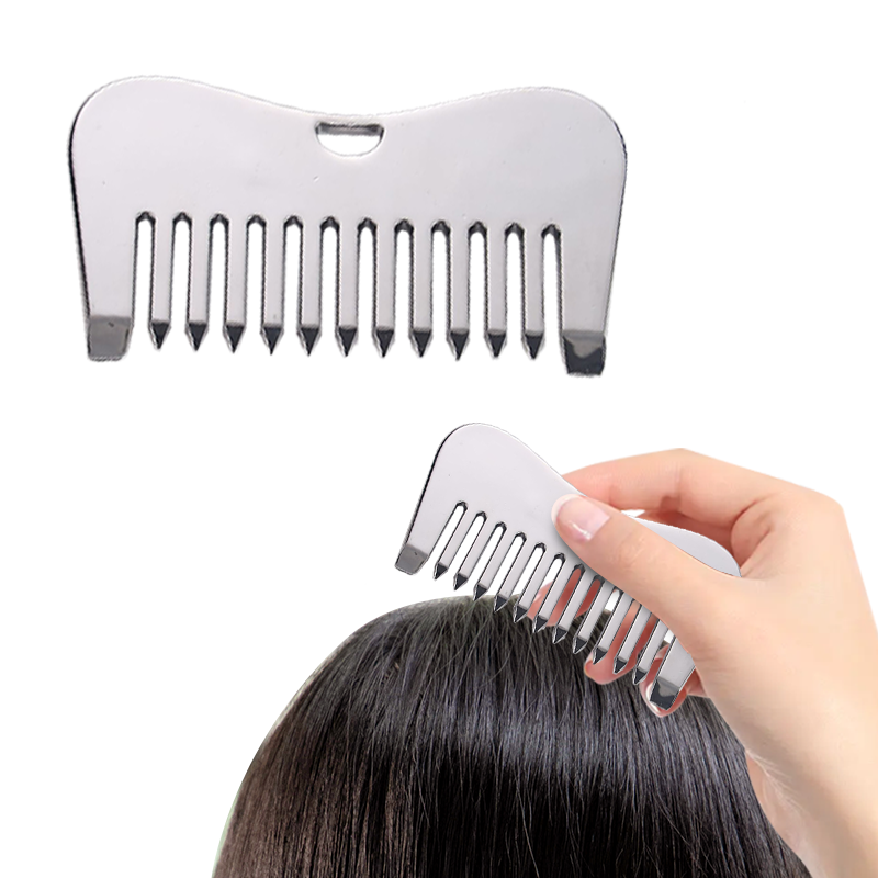 1pc Metal Massage Comb - Wide- - Detangling Wide Comb ulasan dan harga