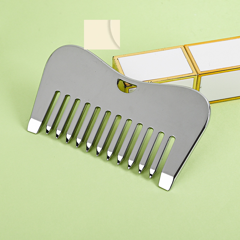 1pc Metal Massage Comb - Wide- - Detangling Wide Comb ulasan dan harga