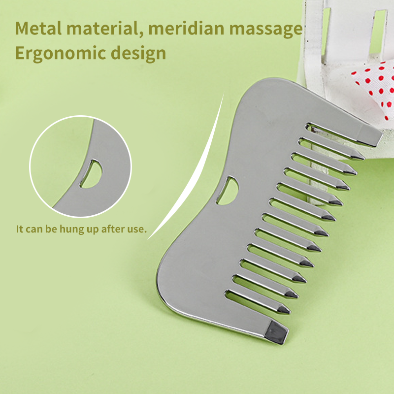 1pc Metal Massage Comb - Wide- - Detangling Wide Comb ulasan dan harga