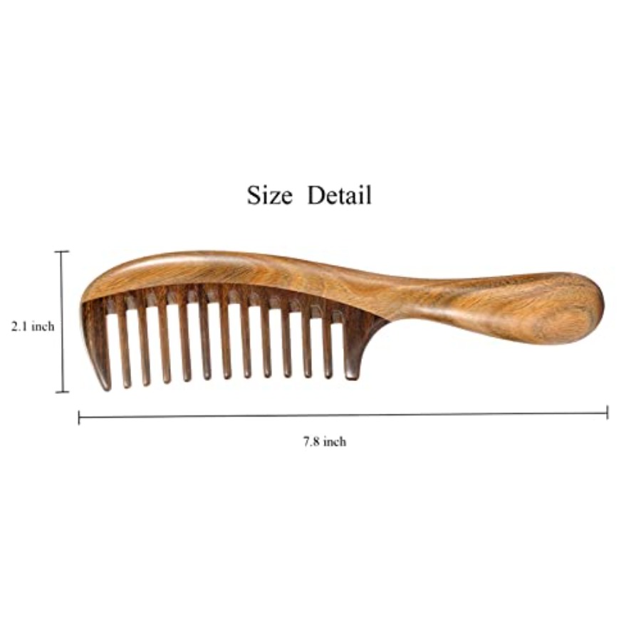 Louise Maelys Wooden Wide Toot - Detangling Wide Comb ulasan dan harga