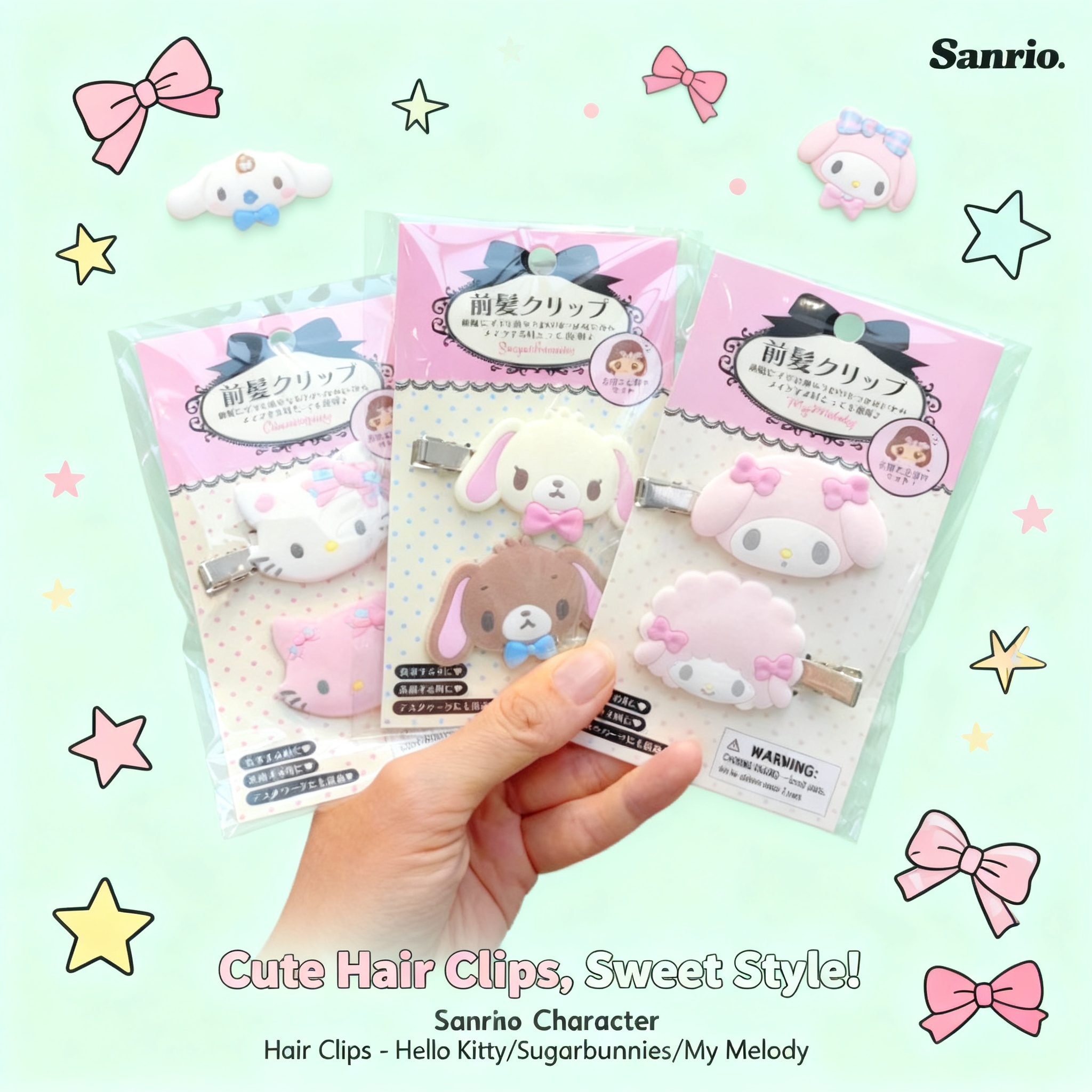 Kawaii Sugarbunnies Hairpin Ca - Clip In Hair Piece ulasan dan harga