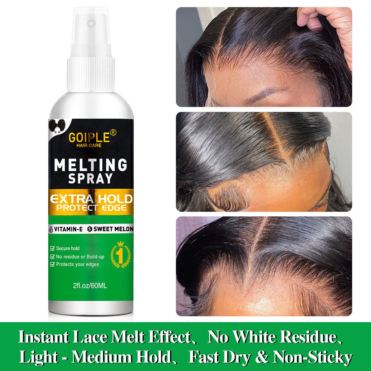 Wig Kit Set Lace Melting Spray - Edge Control Gel ulasan dan harga