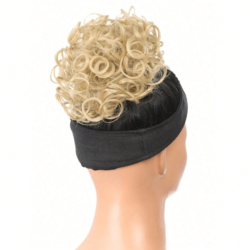 Messy Curly Hair Bun Ponytail  - Hair Care Wavy Hair ulasan dan harga