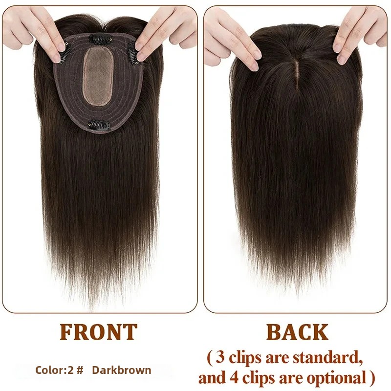 Straight Silk Top Base Topper  - Clip In Hair Piece ulasan dan harga