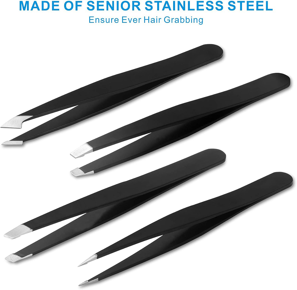 4PCS Tweezers Set Professional - Hair Care Tools ulasan dan harga