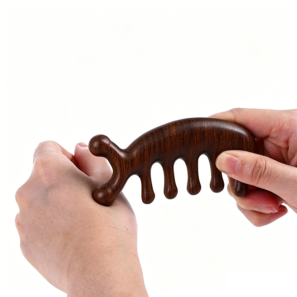 Sandalwood Massage Comb Head M - Detangling Wide Comb ulasan dan harga