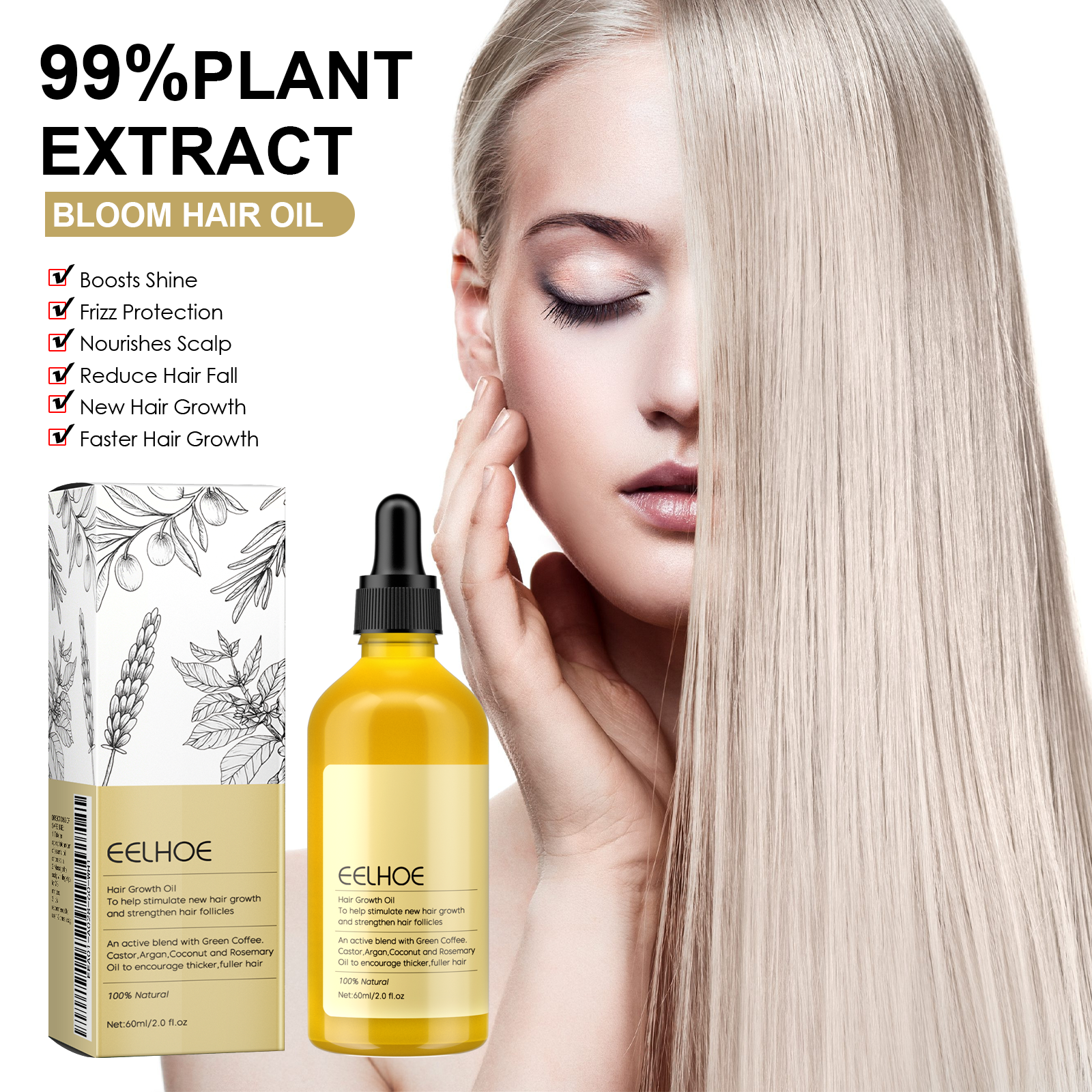 Rosemary Hair Growth Oil 60ml  - Argan Oil Treatment ulasan dan harga