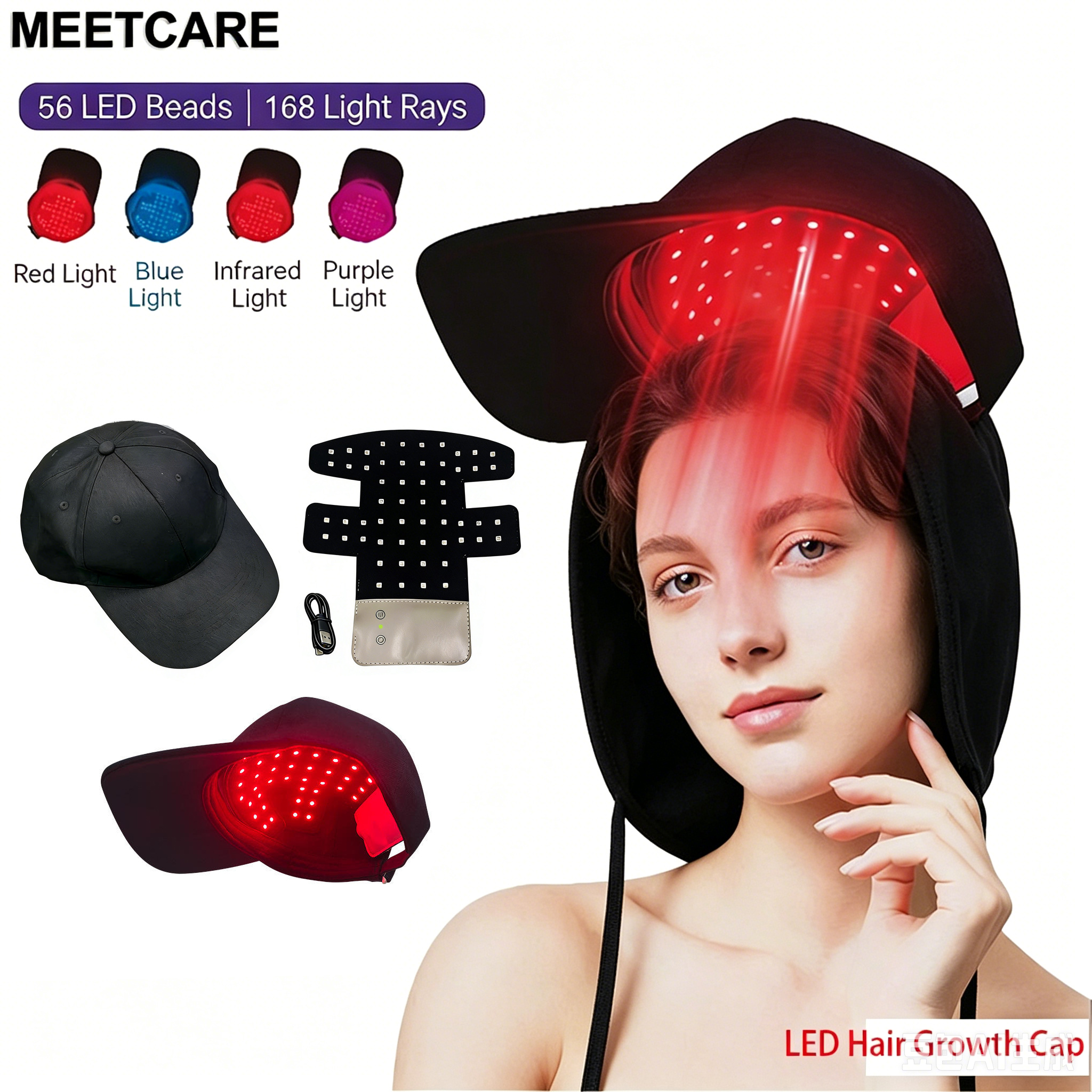 LED Hair Growth Helmet Cap wit - Hair Care Vegan ulasan dan harga