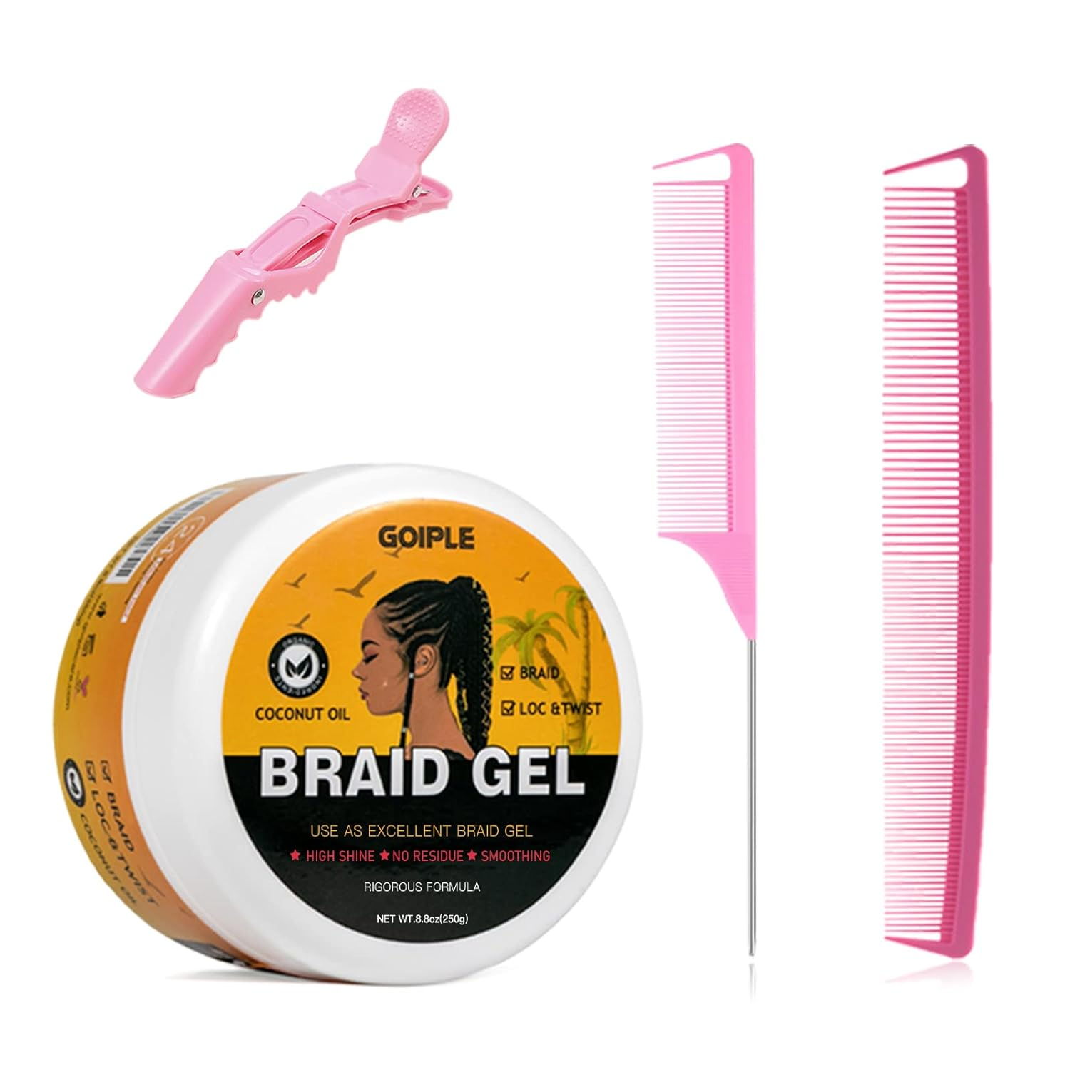 Hair Combs Strong Hold Braid G - Edge Control Gel ulasan dan harga