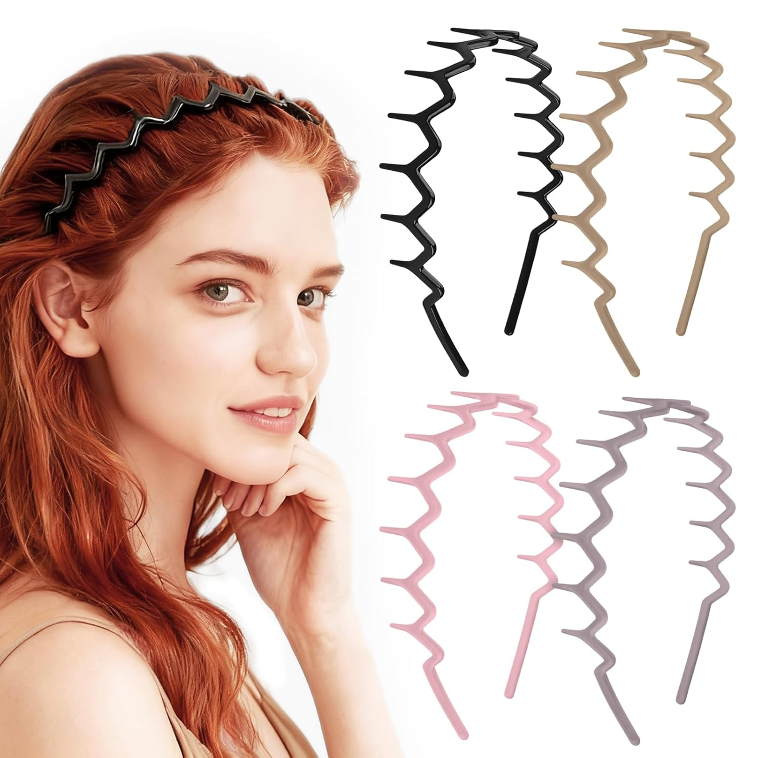 Zig Zag Headbands - 4Pcs Non S - Hair Care Wavy Hair ulasan dan harga