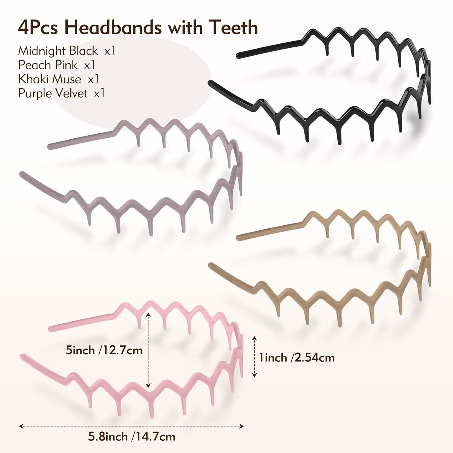 Zig Zag Headbands - 4Pcs Non S - Hair Care Wavy Hair ulasan dan harga