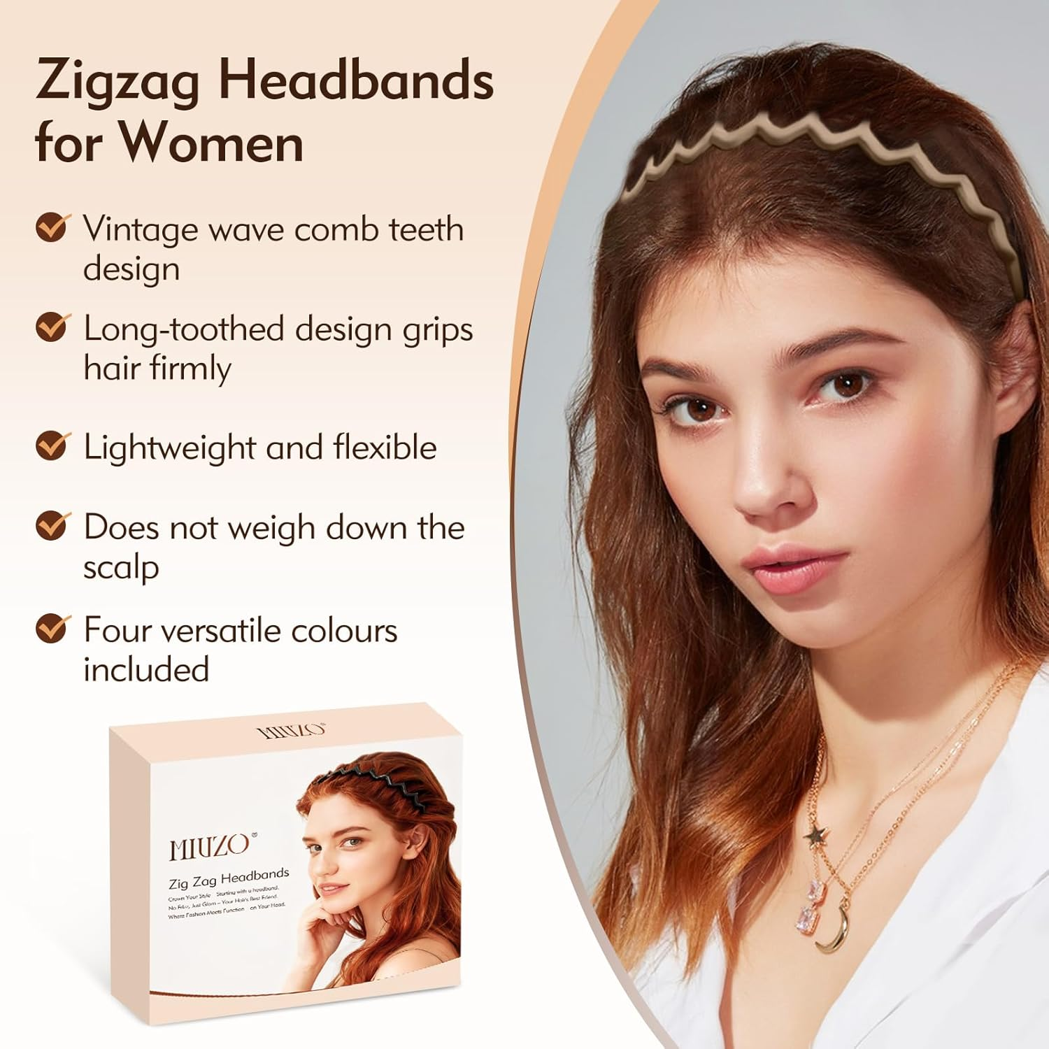 Zig Zag Headbands - 4Pcs Non S - Hair Care Wavy Hair ulasan dan harga
