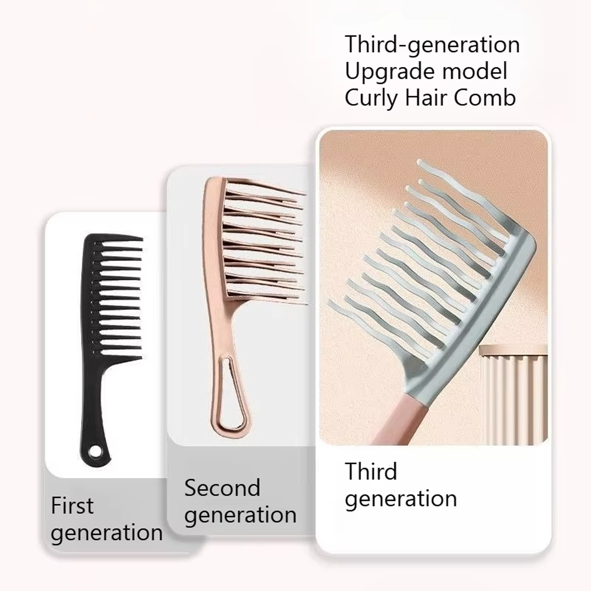 1pc Double Row Wavy Tooth Curl - Hair Care Wavy Hair ulasan dan harga