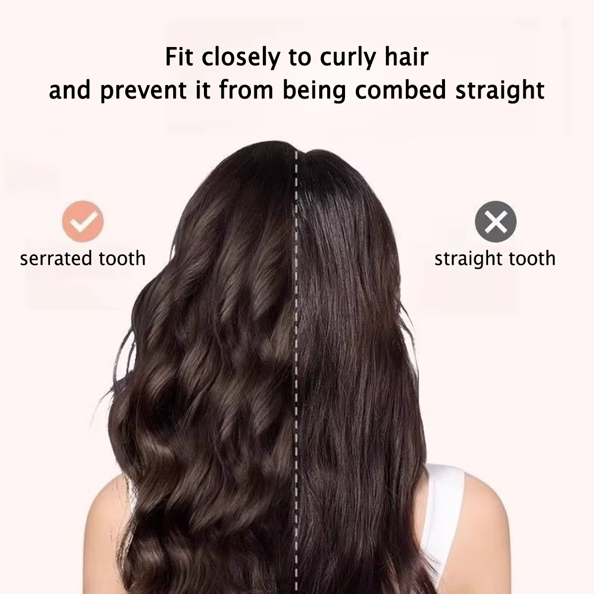 1pc Double Row Wavy Tooth Curl - Hair Care Wavy Hair ulasan dan harga