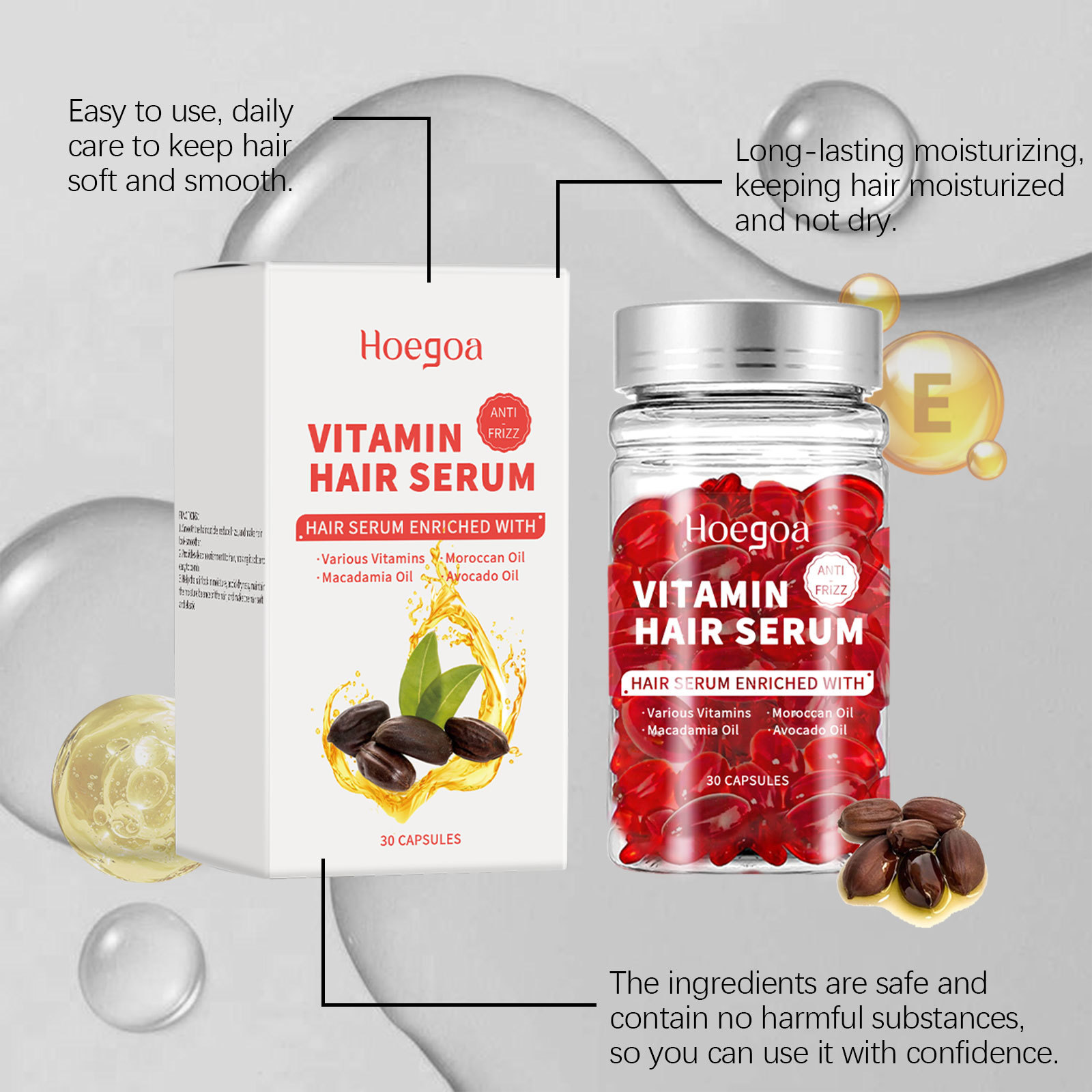 Vitamin Hair Care Serum Capsul - Hair Care Vegan ulasan dan harga