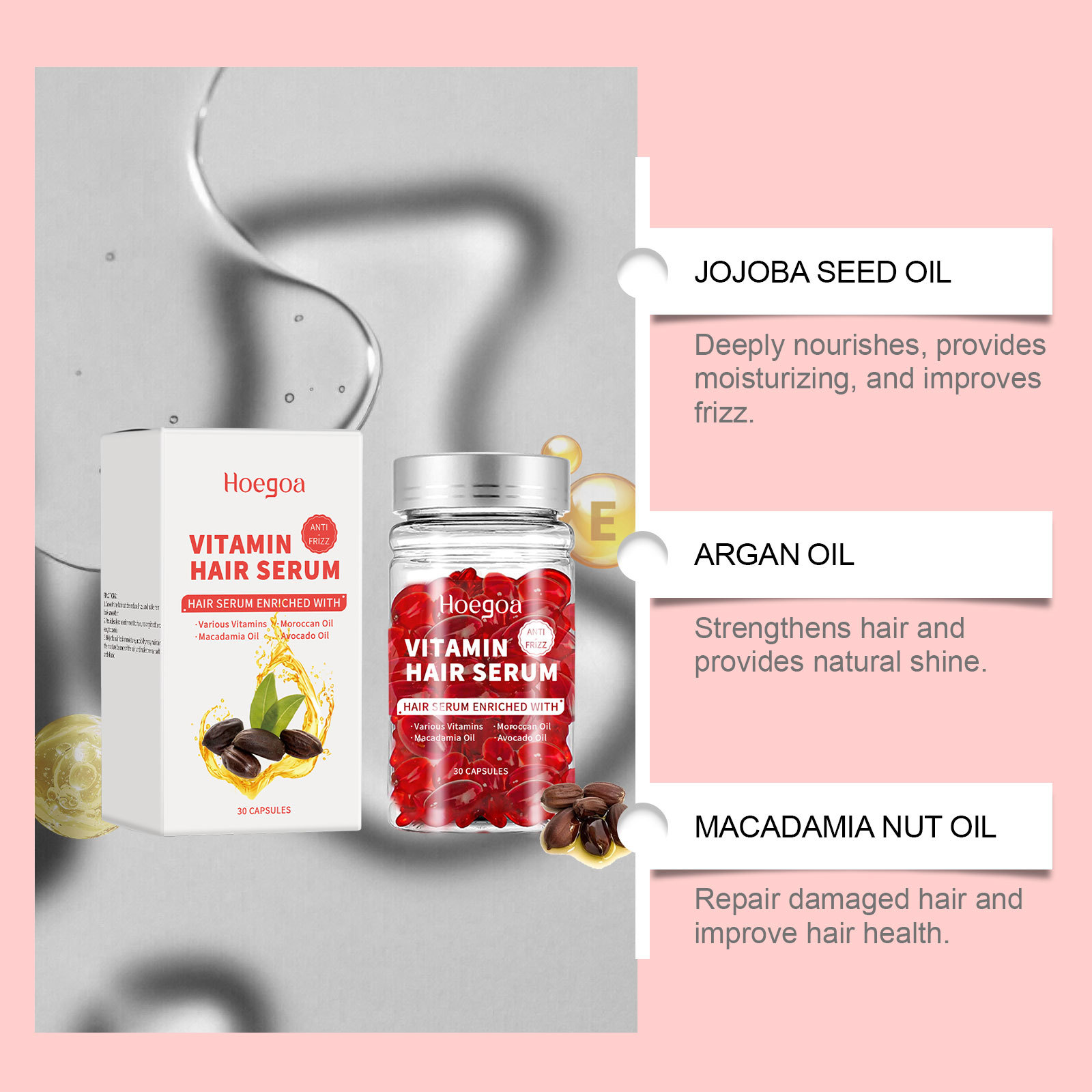 Vitamin Hair Care Serum Capsul - Hair Care Vegan ulasan dan harga