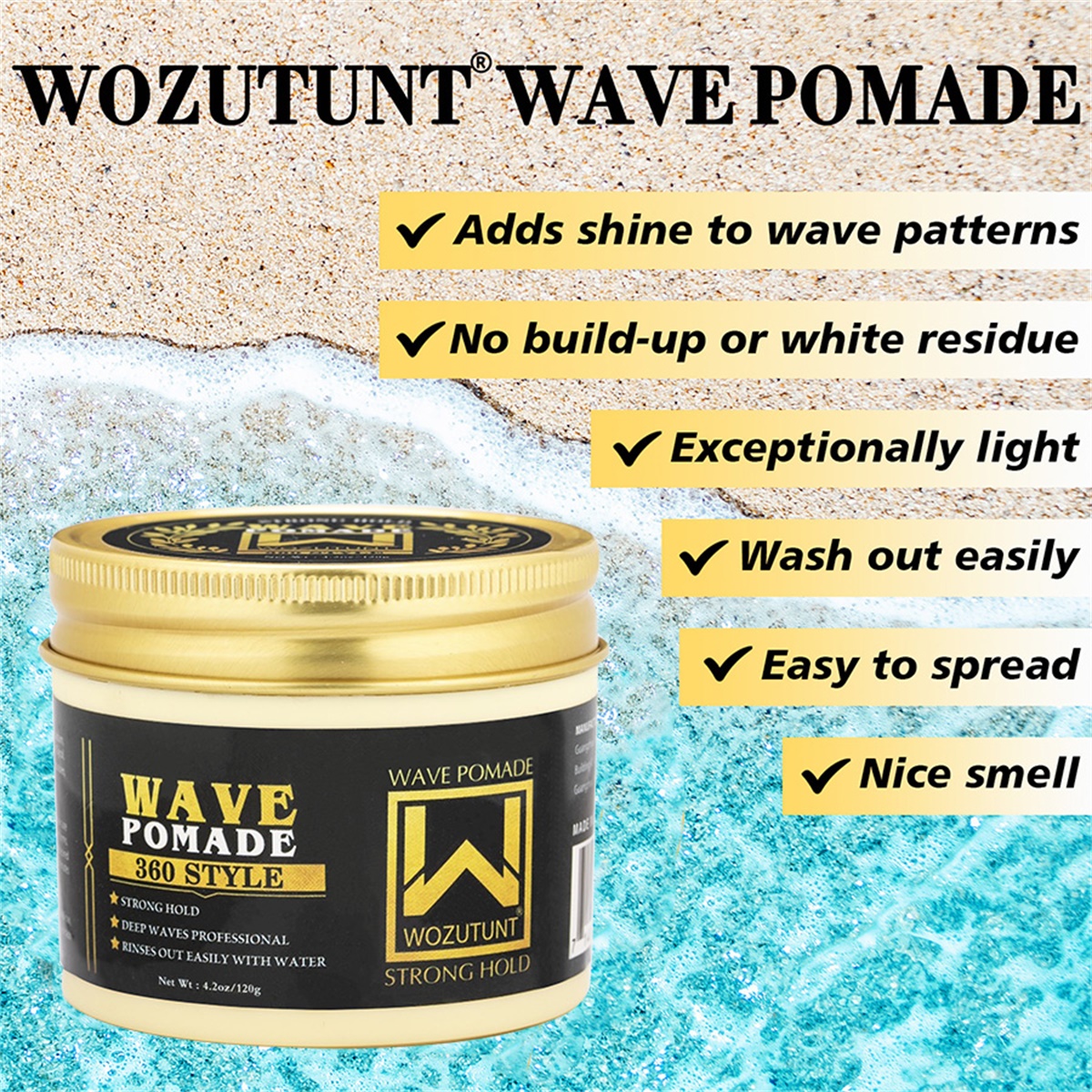 WOZUTUNT 120g Wave Control Pom - Hair Care Wavy Hair ulasan dan harga