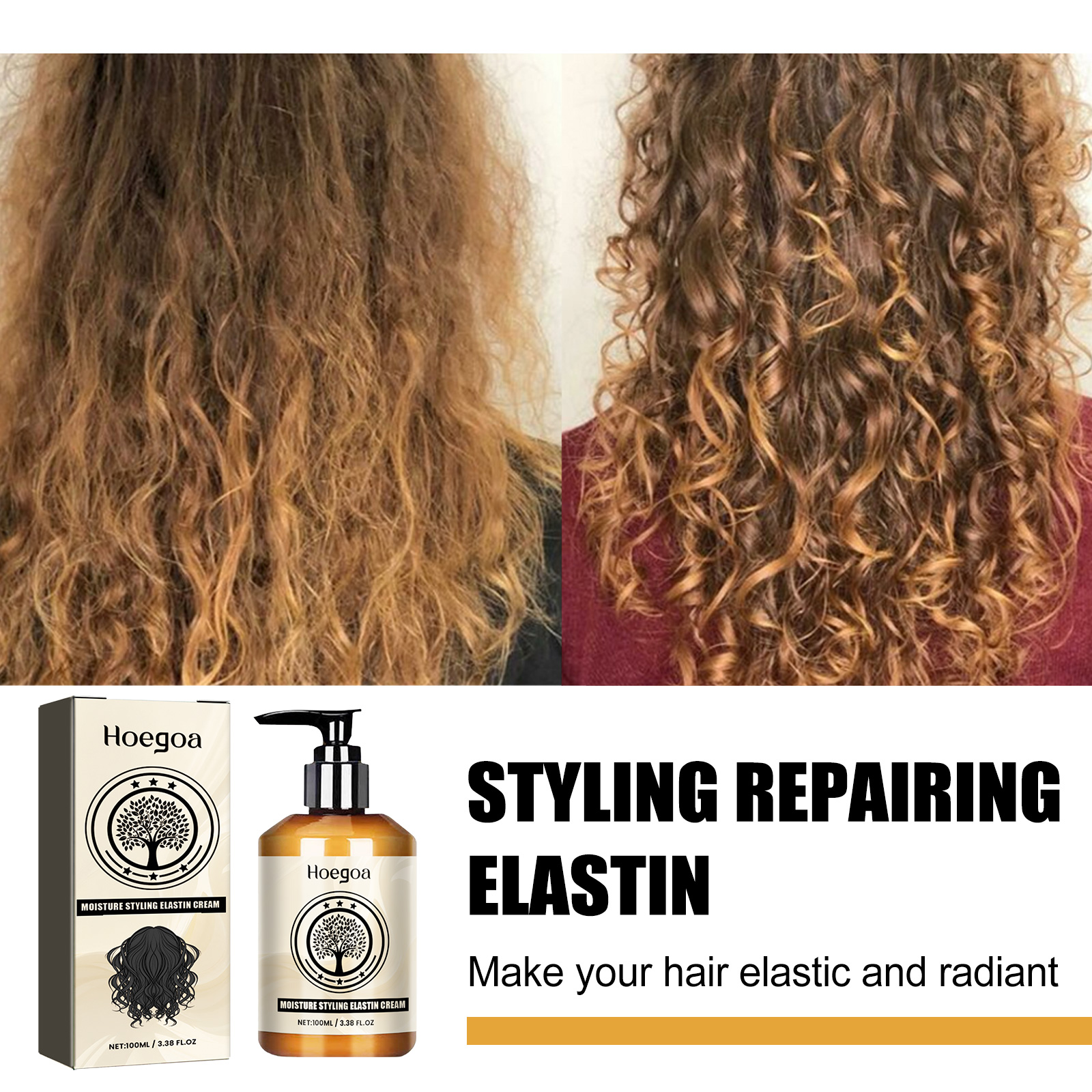 Moroccan Curly Hair Elastin Lo - Hair Care Wavy Hair ulasan dan harga