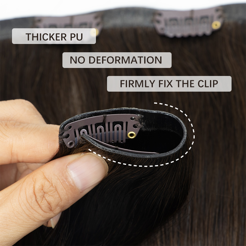Invisible Thick PU Clip In Hum - Clip In Hair Piece ulasan dan harga