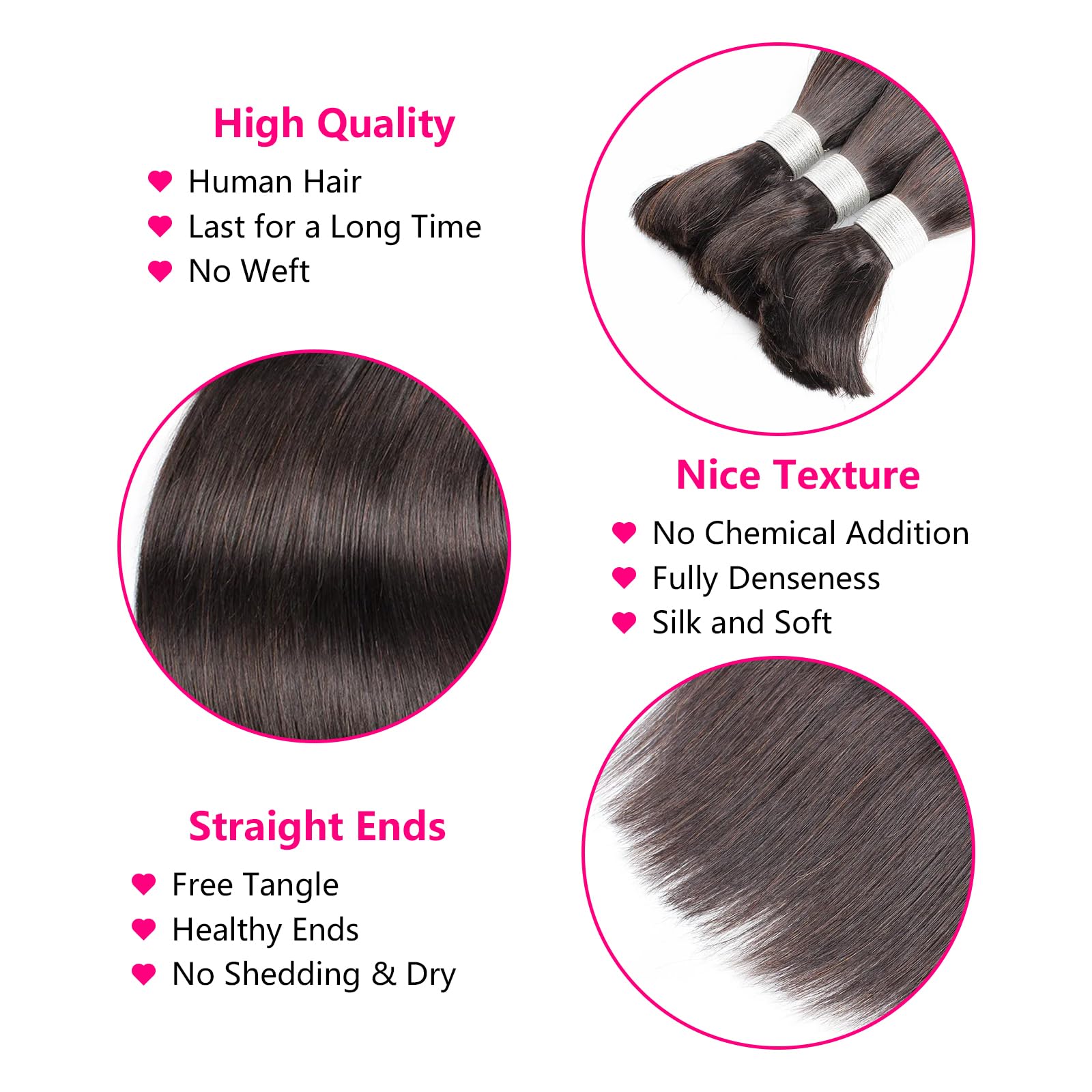 SIXQUEEN Human Braiding Hair f - Hair Care Gift ulasan dan harga