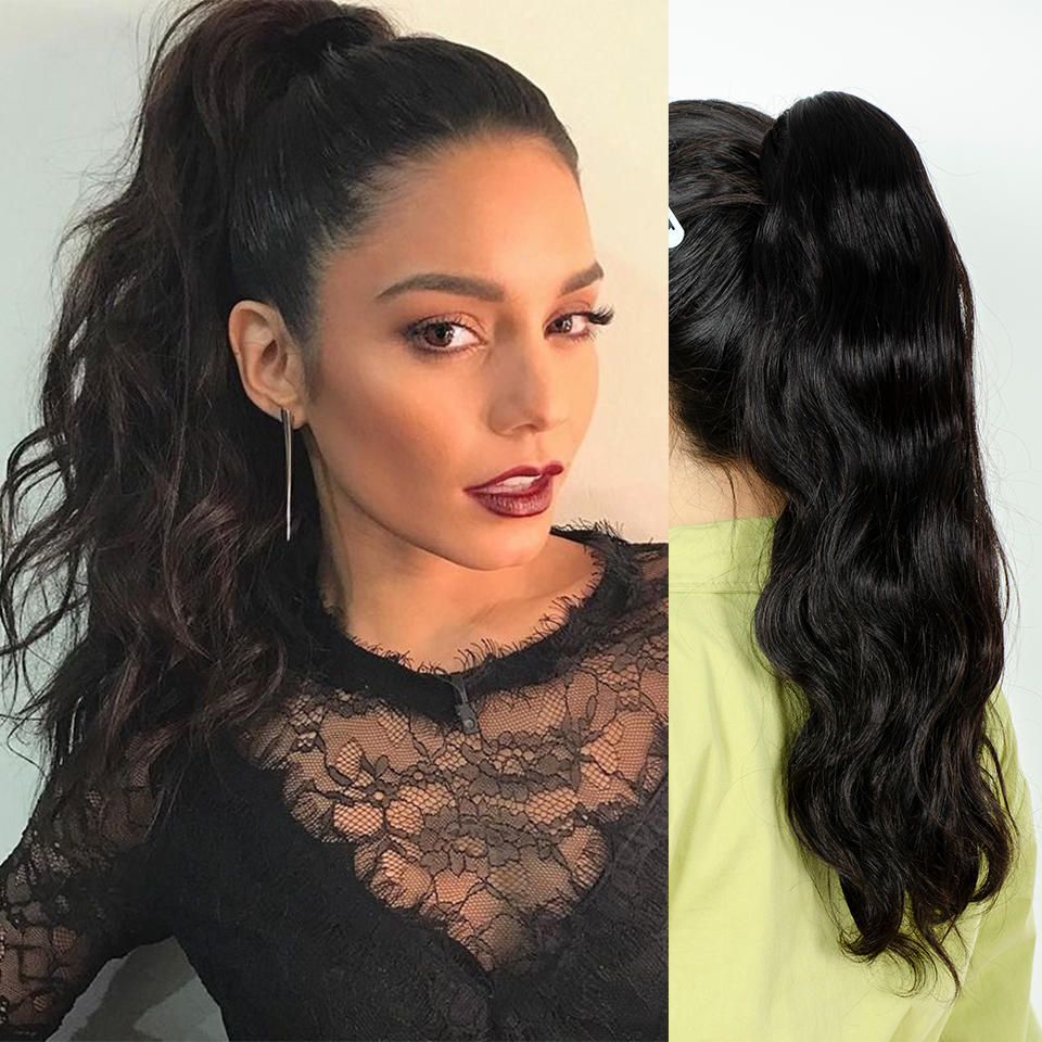 Body Wave Drawstring Ponytail  - Hair Care Wavy Hair ulasan dan harga